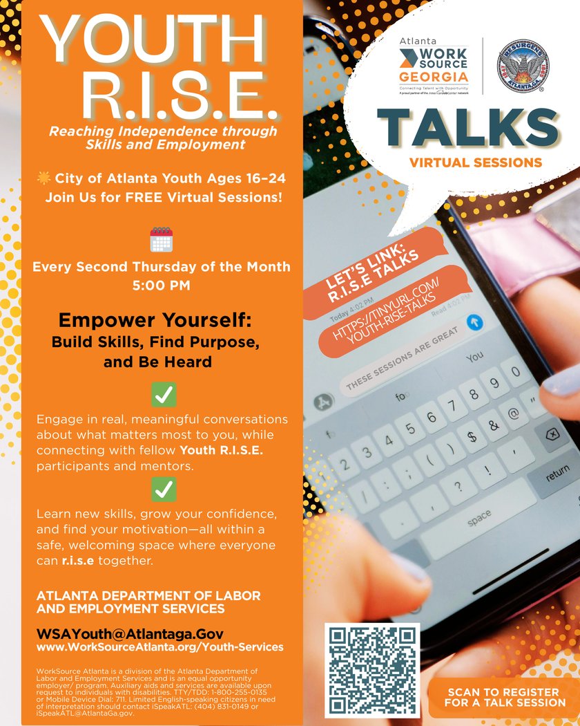Youth R.I.S.E. Talks flyer